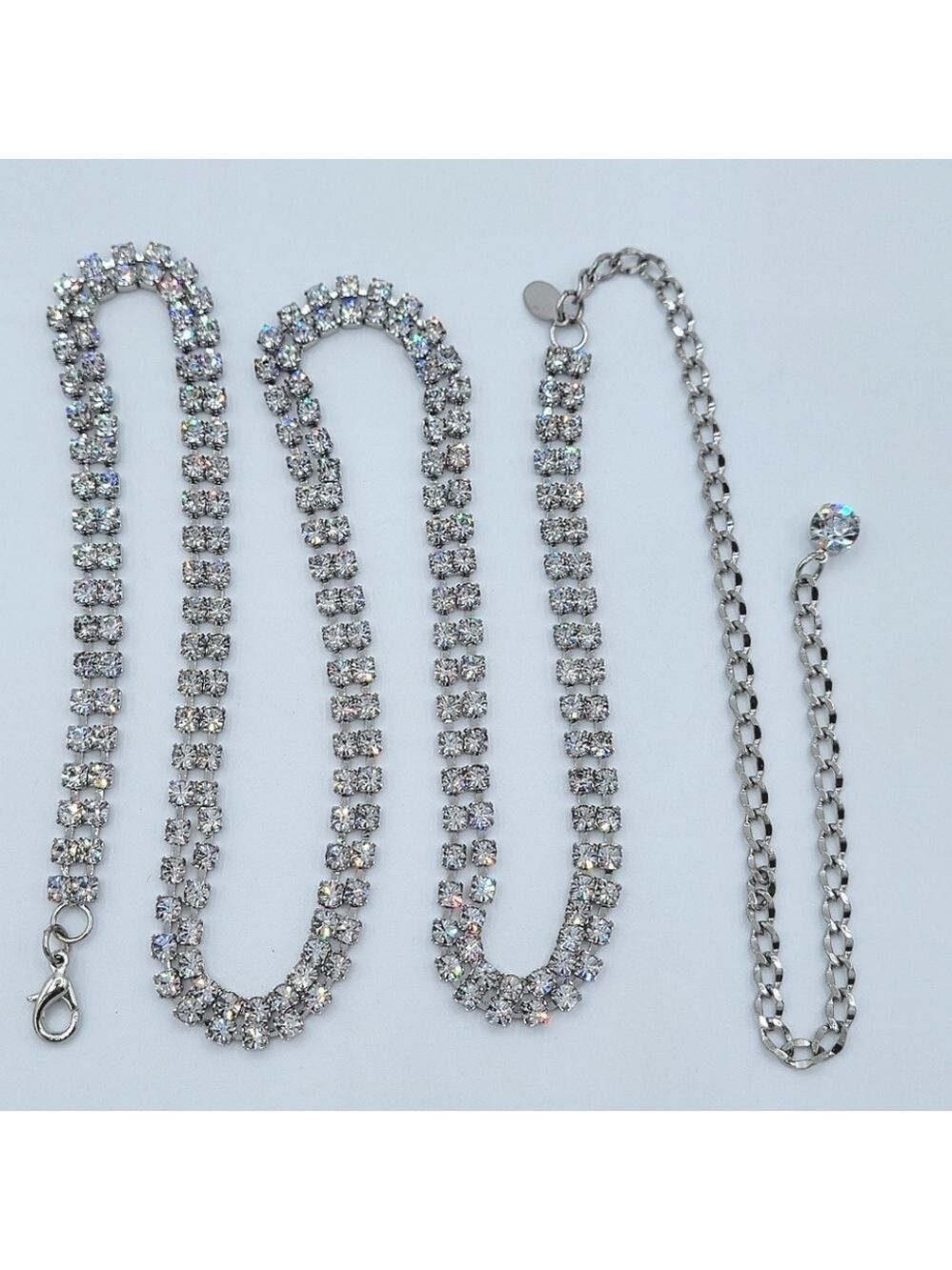 Vintage Crystal Belt Accessory Stamped Korea #2534